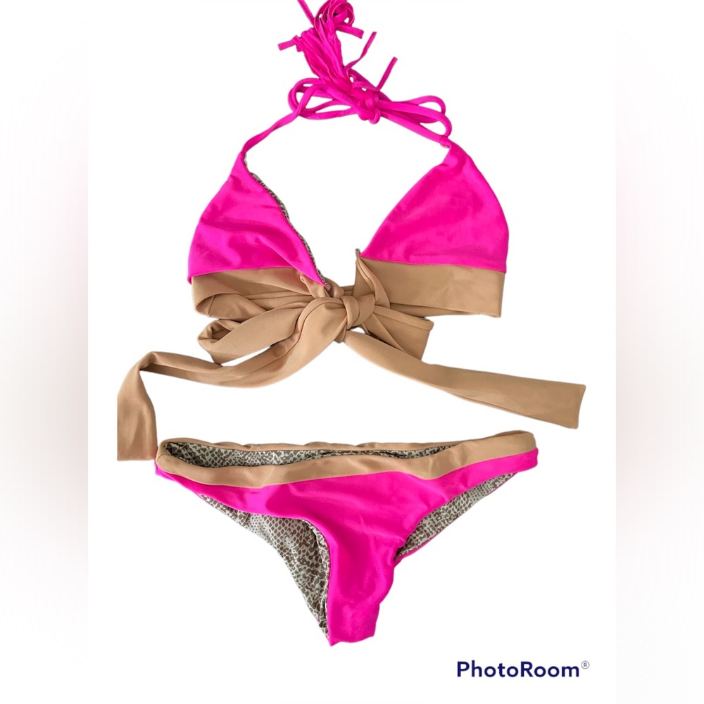 Leopard Print And Hot Pink Bikini Gem